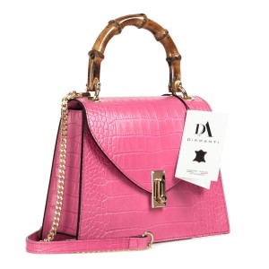 Geanta dama din piele naturala DiAmanti Michele Roz Fucsia Geanta dama din piele naturala DiAmanti Michele Roz Fucsia